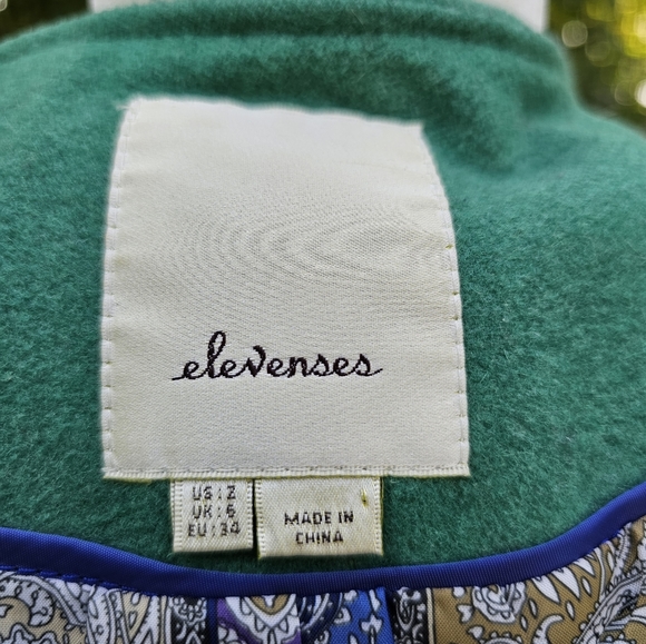Anthropologie Elevenses Parker Peacoat - US Size 2 - Green - Picture 11 of 14